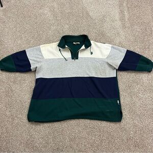 Vintage Oversized Rugby Grunge Sweatshirt Distressed Women's 3X